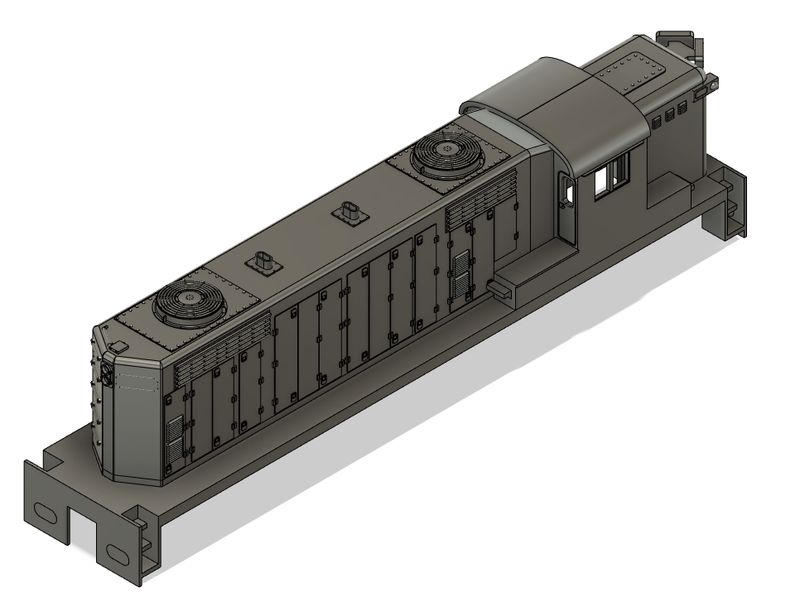 HO Scale - MKT AS-16m EMD Rebuild Locomotive Shell