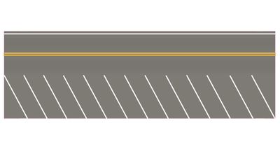 Easy Streets N - Medium Asphalt Single Side Angled Parking White