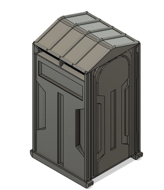 HO Scale Detail Parts - Porta Potty V2 (Qty 2)