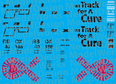 N Scale - Railbox Pink On Track for a Cure Box Car - RBox 40188