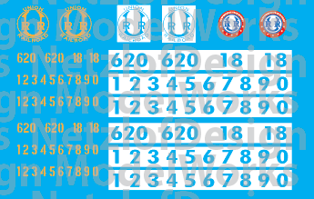 N Scale - Union Railroad DRS-6-6-1500m &quot;Buffalo&quot; Decal Set