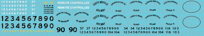 O Scale (1:48) - Bethlehem Steel Locomotive Decals