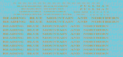 N Scale - Reading Northern Passenger Car Decals (RBMN/LGS)