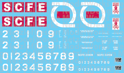 HO Scale - South Central Florida Express (SCFE) Box Car Decals