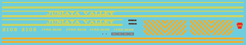 Juniata Valley Railroad Switcher Decal Set