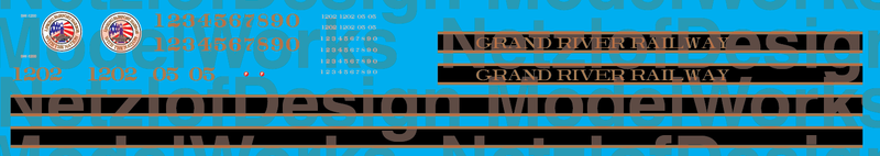Grand River Railway (GRRR) Locomotive Decal Set