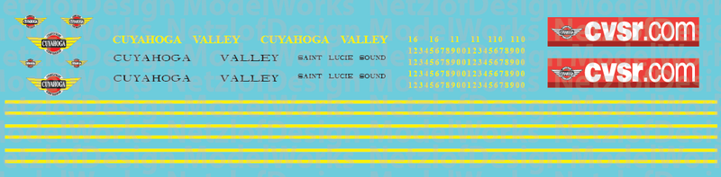 Cuyahoga Valley Scenic Passenger Car Decal Set
