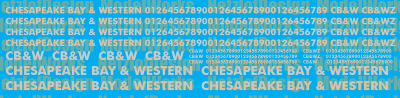 Chesapeake Bay &amp; Western - Spelled out Block Decal Set
