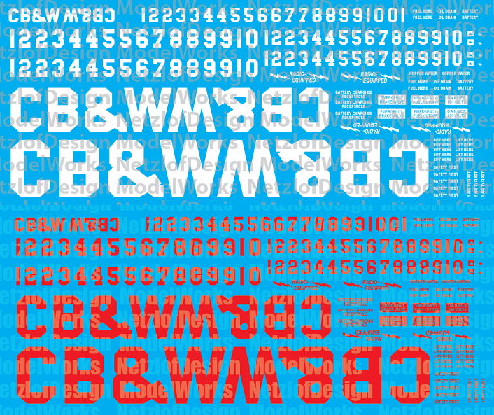 Chesapeake Bay &amp; Western - 60&#39;s Logo Decal Set