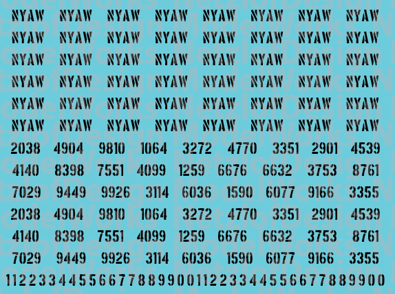 Customizable Reporting Marks/Numbers - Stencil Font