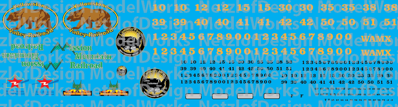 WAMX Locomotive Decal Set 2 (BHRR,MMT,SAC,YSVR)