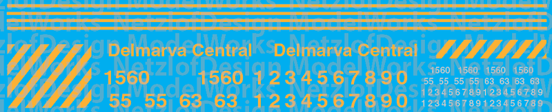 Delmarva Central Railroad Switcher Decal Set