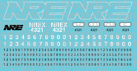 NREX Lease Locomotive Decal Set