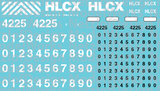 HO Scale - HLCX Lease Locomotive Decal Set