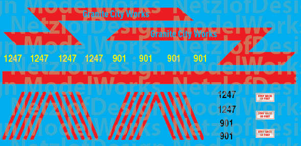 USS Granite City Works Locomotive Decals