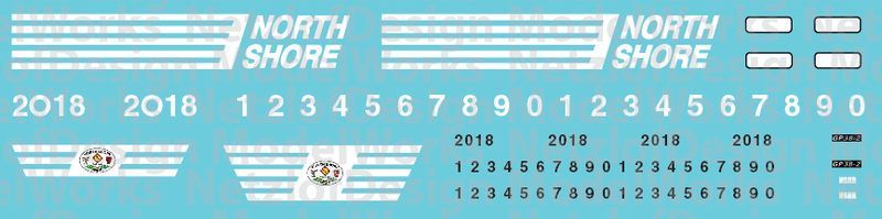North Shore Ex-Norfolk Southern GP38s Decal Set