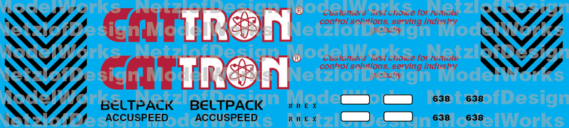 NREX Cattron Demo Unit #638 Decal Set
