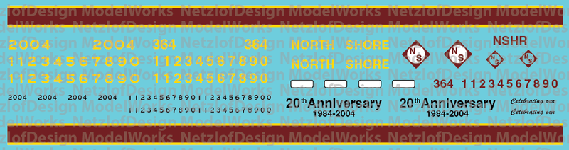 North Shore Locomotives (GPs/SWs) Decal Set