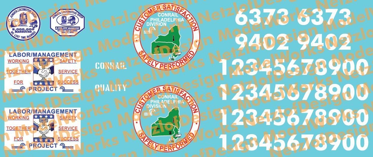 Conrail Paint Out Decal Set 2