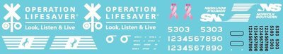 Norfolk Southern Operation Lifesaver Units Decal Set