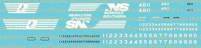 Norfolk Southern AC44C6M Horsehead Scheme Decal Set