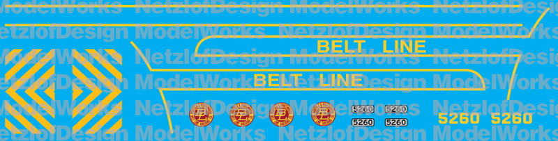 Norfolk &amp; Portsmouth Belt Line GP38-2 #5260 (NPBL) Decal Set