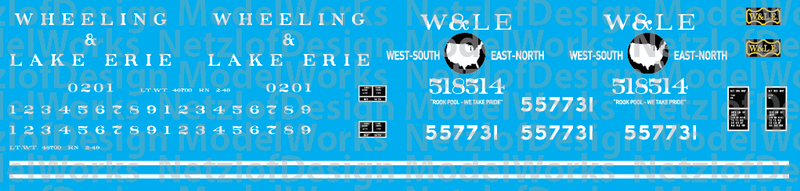 Wheeling and Lake Erie Caboose Decals (WE)
