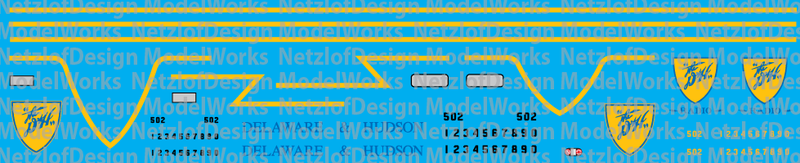 Delaware &amp; Hudson RS3Us Blue/Gray Decal Set