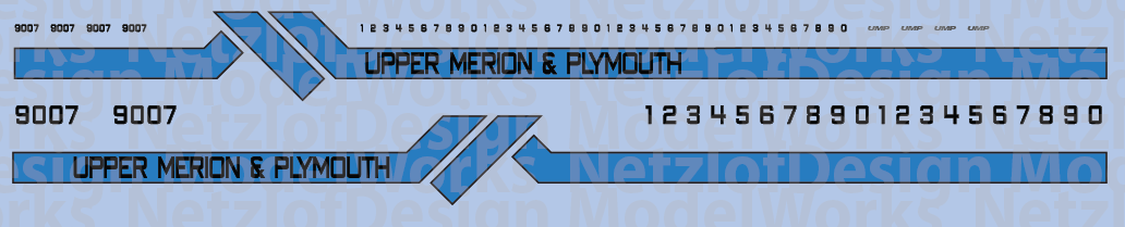 Upper Merion & Plymouth Locomotive Decals (Old Paint)