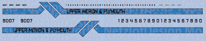 Upper Merion &amp; Plymouth Locomotive Decals (Old Paint)