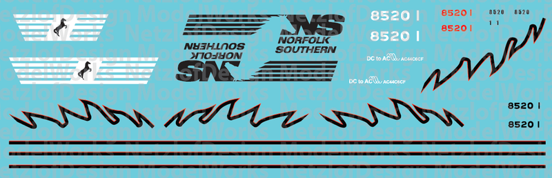 Norfolk Southern AC44C6CF 8520 &amp; 8521 (Red/Black)