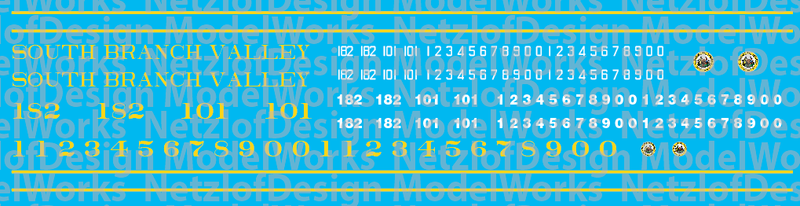 South Branch Valley Locomotive Decals