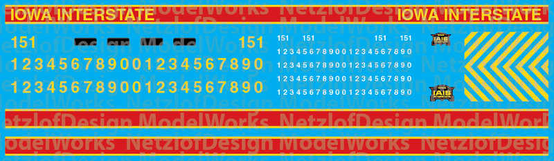 Iowa Interstate Locomotive Decals