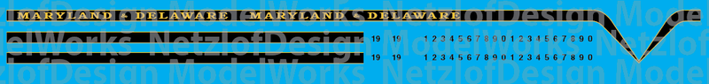 Maryland &amp; Delaware T6 Locomotive Decals