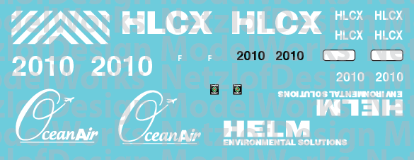 Helm Environmental Services Demo Locomotive Decal Set