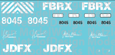 HLCX/JFDX/FBRX CEO Honor Unit #8045 Decal Set