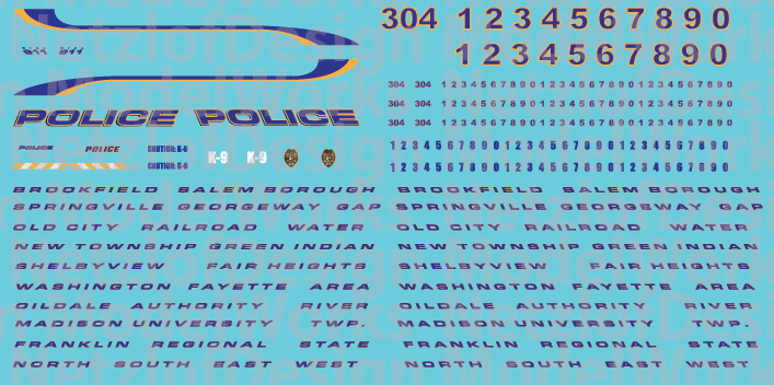 Generic Police Vehicle Decals