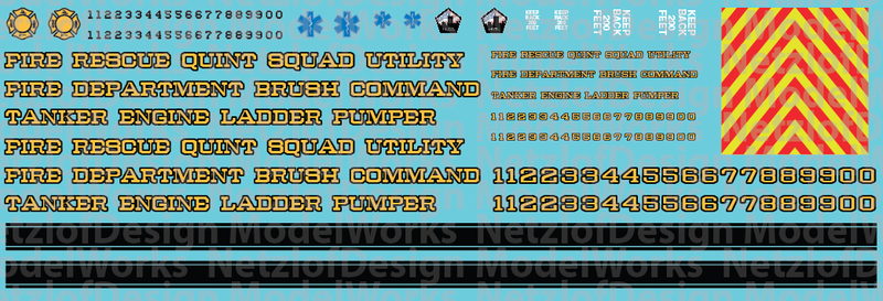 Generic Fire Truck Vehicle Decals