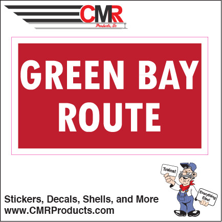 Green Bay Route Bold Vinyl, Vinyl Size: 4in x 2.4in Sticker