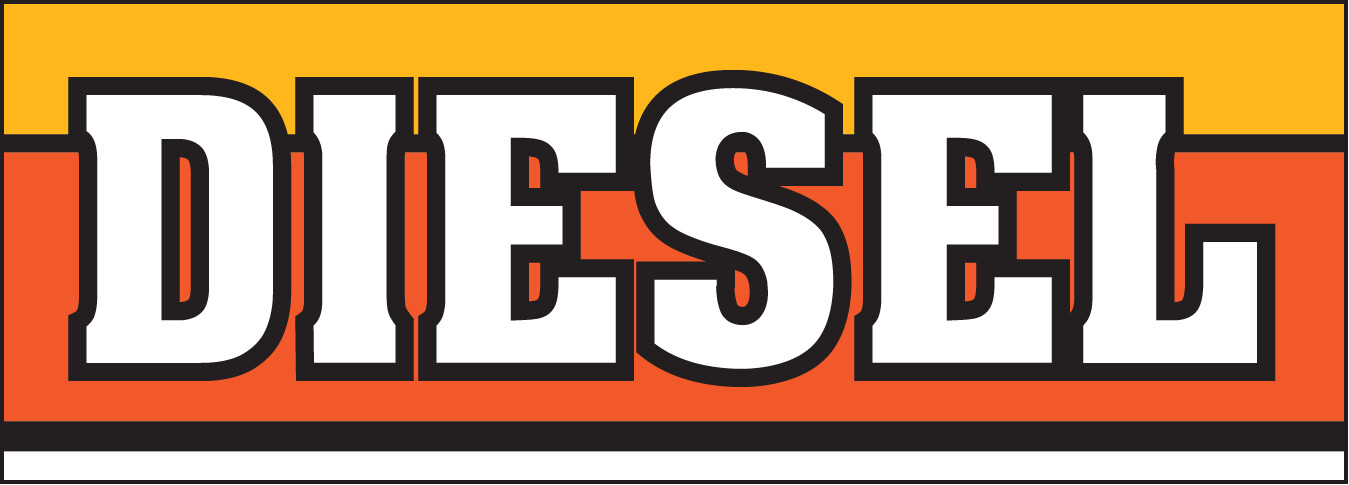 Diesel Vinyl Sticker, Vinyl Size: 5in x 14in Sticker