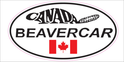 Beavercar Oval Logo White Vinyl
