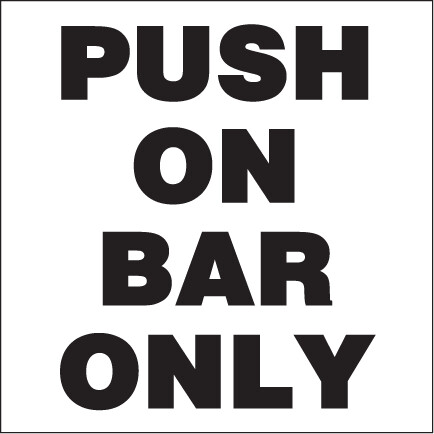 Speeder Push on Bar Only Vinyl Sticker, Font: Standard Font, Color: Black, Size (HxW): 4in x 3in