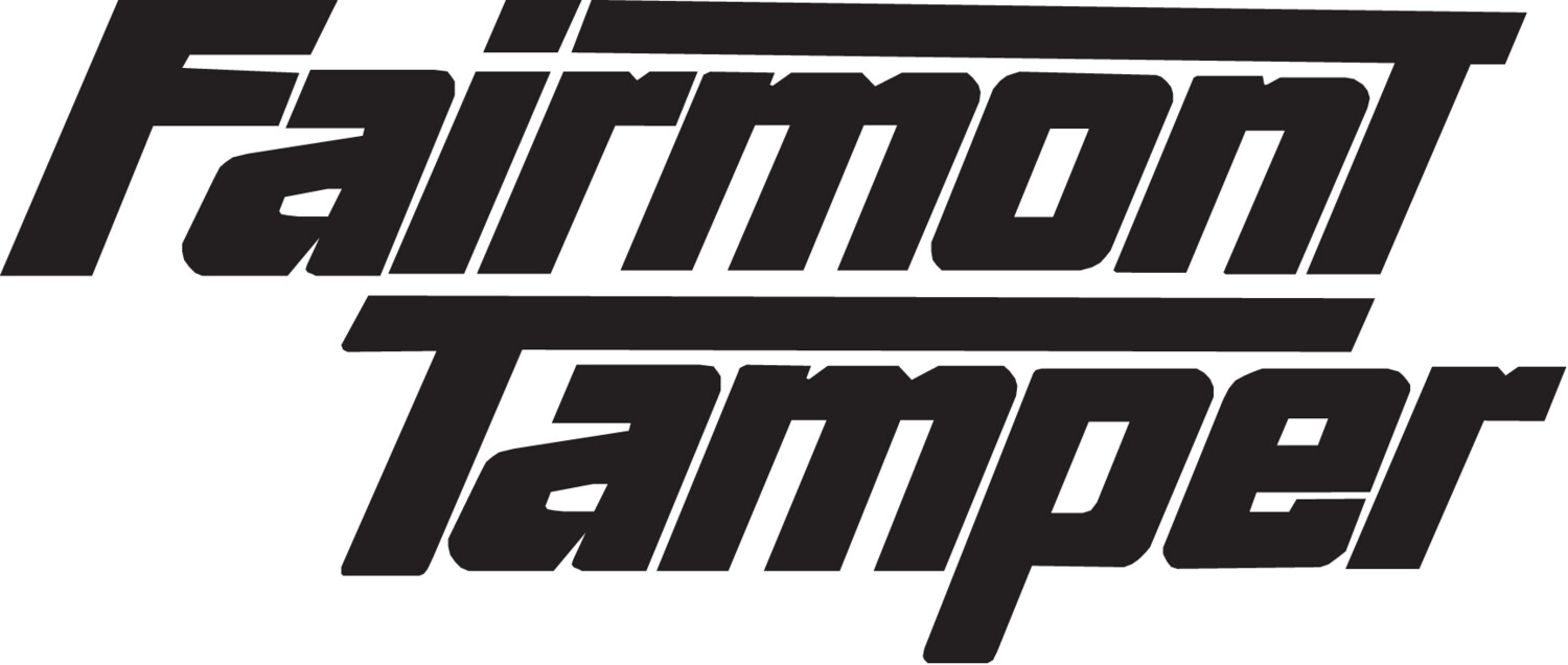 Fairmont Tamper Vinyl Sticker, Vinyl Size: 2.5in x 6in Sticker, Color: Black