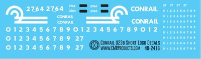 Conrail U23B Short Logo Decals