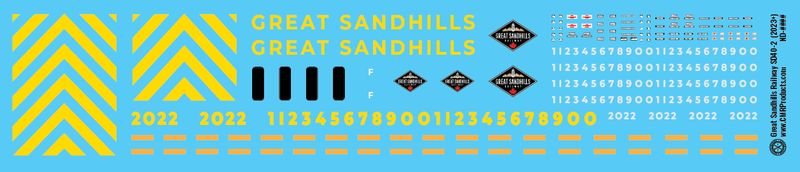 Great Sandhills Railway SD40-2 (2023+) Decals