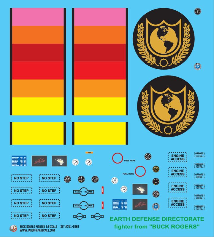 JBOT Decals - Buck Rogers Fighter 1:9