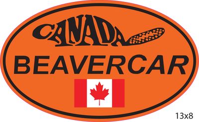 Beavercar Oval Logo Orange Tall Vinyl