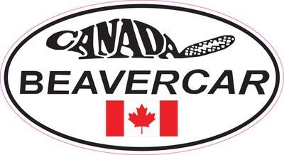 Beavercar Oval Logo White Wide Vinyl