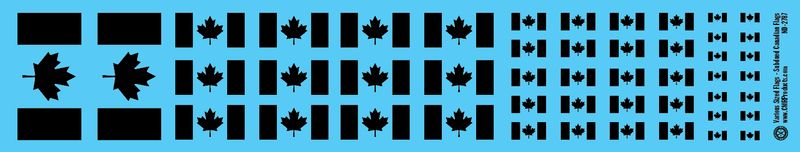 Various-Sized Flags - Canadian Flag Subdued Decals