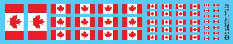 Various-Sized Flags - Canadian Flag Decals